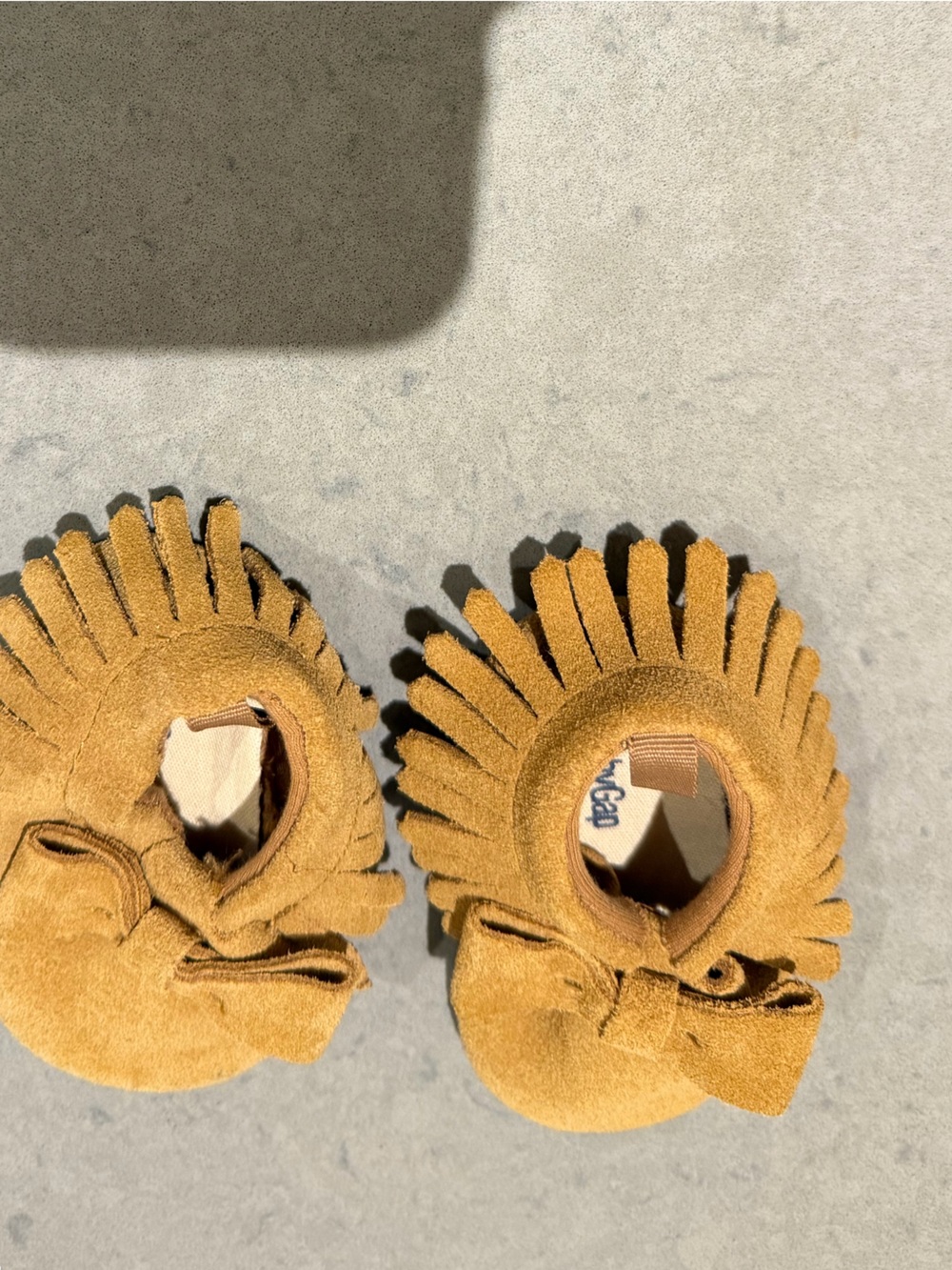 Baby gap 6-12m Suede Fringe Baby Moccasins - Tan